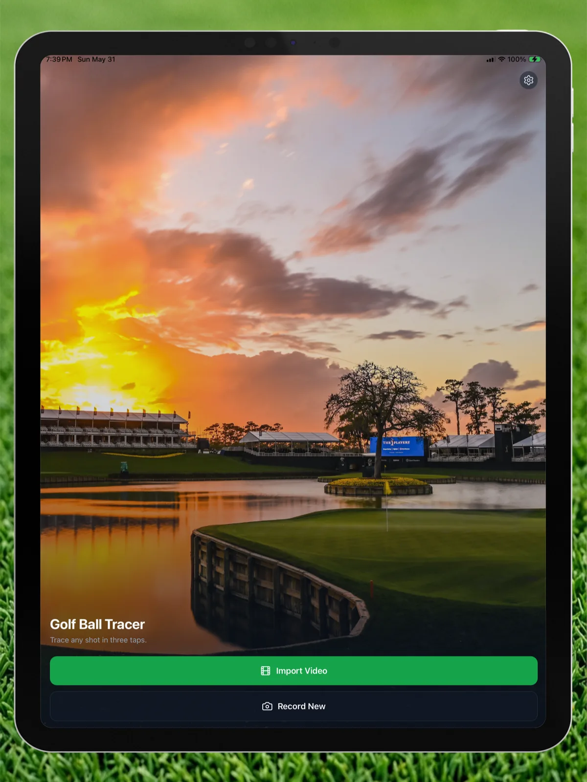 Home on iPad — Golf Ball Tracer app screenshot